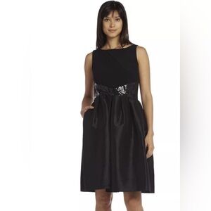 R&M Richards Women's Black Formal Sequin Cocktail Dress
